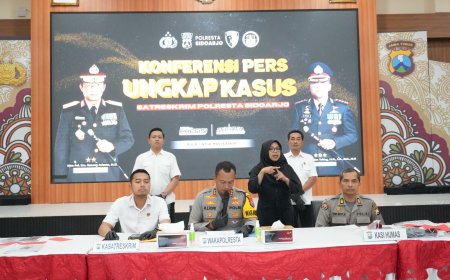 Polresta Sidoarjo Amankan Pelaku Penipuan dengan Modus Pinjam Motor
