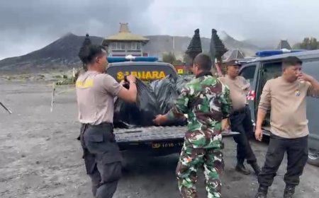 Gerakan Indonesia Asri, Polres Probolinggo Bersih-Bersih Kawasan Wisata Bromo