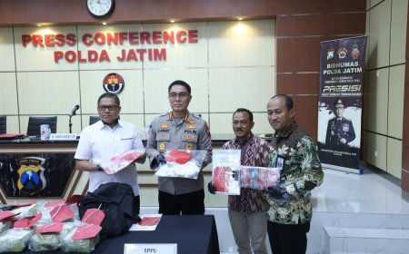 Polda Jawa Timur Ringkus Kurir dalam Dua Kasus Narkoba