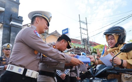 Polres Jember Gelar Polantas Menyapa, Ingatkan Pengendara Waspadai Blackspot