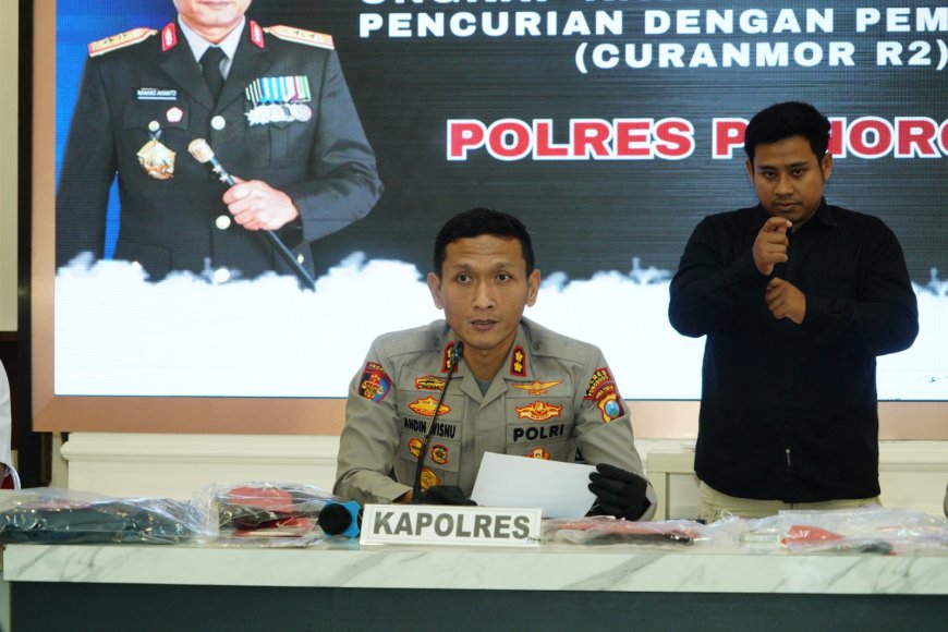 Polres Ponorogo Amankan Pasutri Pelaku Pencurian Motor