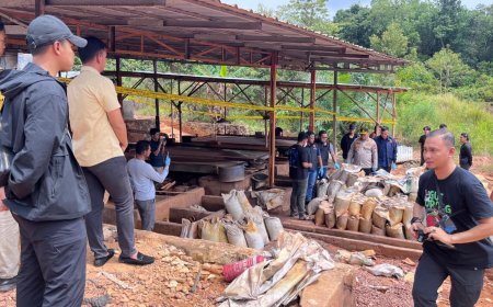 Polri Bongkar Tambang Ilegal dan Penyelundupan Pasir Timah ke Malaysia, 7 Tersangka Ditangkap