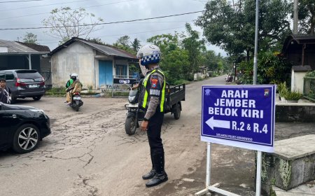 Pascaputusnya Jembatan Sukowiryo, Polres Bondowoso Pastikan Kelancaran Arus