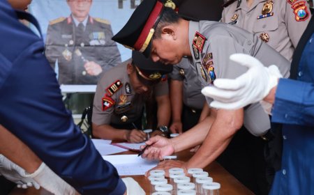 Polres Jember Laksanakan Tes Urine Mendadak bagi Para Perwira