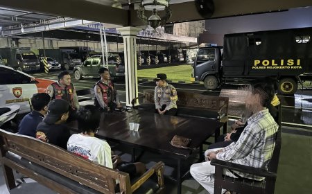 Polres Mojokerto Kota Bubarkan Tawuran Saat Patroli Sahur