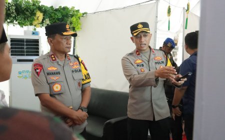 Cek Pengamanan Lebaran, Kapolda Jatim Tinjau Posyan Mojokerto