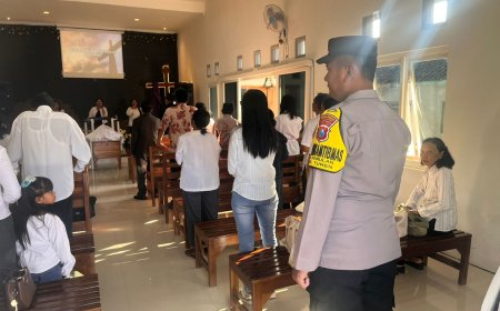 Polres Malang Jamin Keamanan Umat Kristiani Beribadah