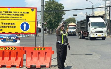 Polres Pasuruan Kota Rekayasa Lalin Dampak Pembongkaran Jembatan Bok Wedi