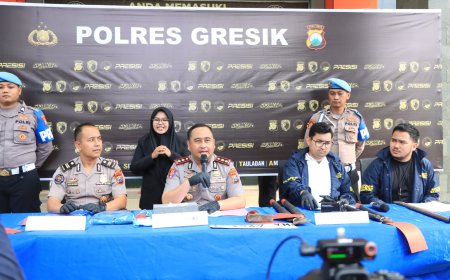 Polres Gresik Ringkus Komplotan Residivis Pencuri Kabel PLN