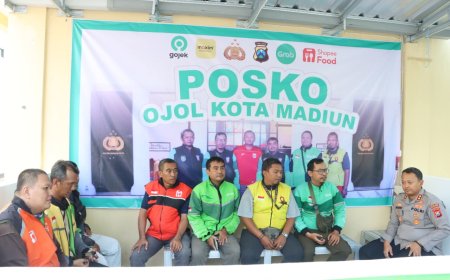 Polres Madiun Kota Hadirkan Posko Ojol untuk Jaga Kamtibmas