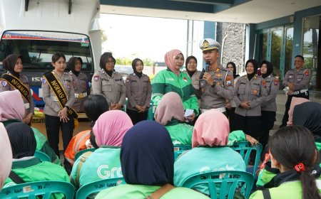 Polres Probolinggo Kota Peringati Hari Kartini Bersama Pengemudi Ojol Perempuan