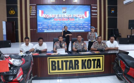 Polres Blitar Kota Ungkap Jaringan Curanmor Lintas Daerah, Amankan Dua Tersangka