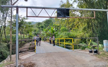 Polres Ponorogo Bangun Jembatan Merah Putih Presisi, Akses Warga Lebih Mudah