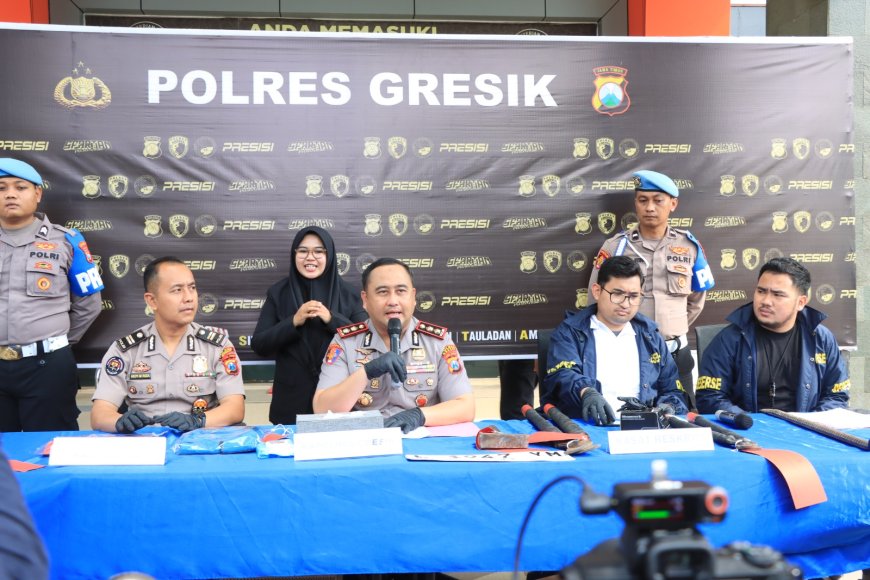 Polres Gresik Ringkus Komplotan Residivis Pencuri Kabel PLN