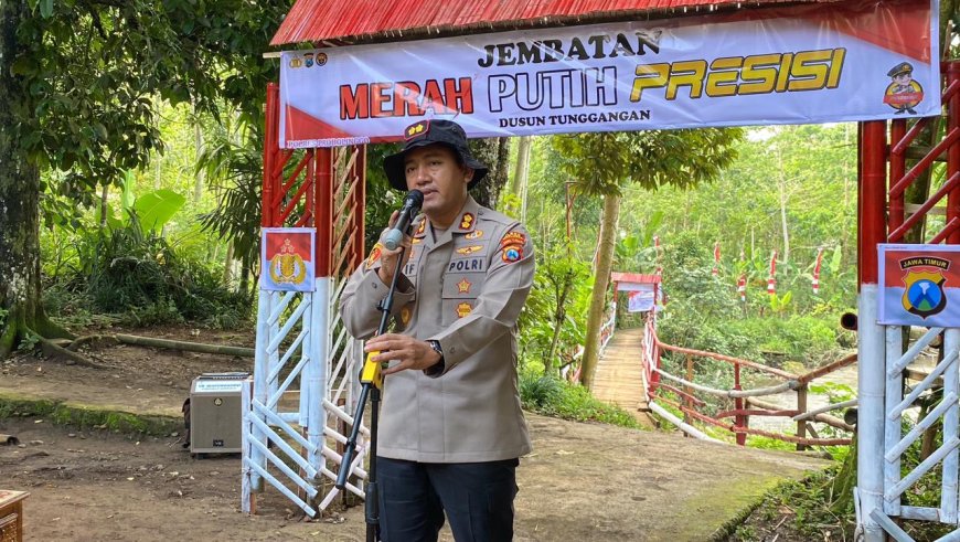 Jembatan Baru Polres Probolinggo Bantu Mobilitas Warga