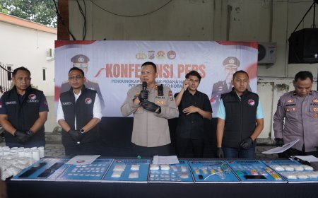 Polres Mojokerto Kota Bongkar Jaringan Narkoba, Barang Bukti Diamankan