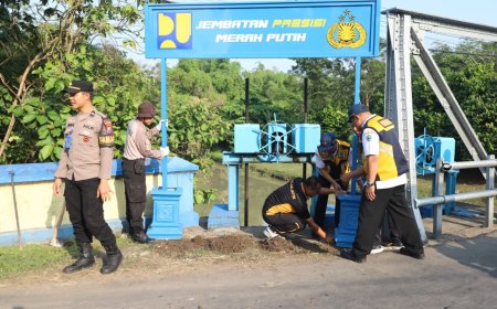 Polres Magetan Hadirkan Akses Lebih Aman Lewat Revitalisasi Jembatan