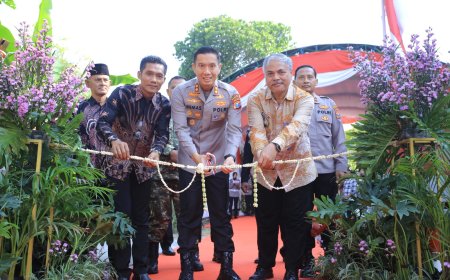 Polres Madiun Resmikan Jembatan Merah Putih Presisi untuk Warga
