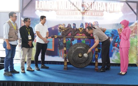 Sambut Hari Bhayangkara ke -80, Polresta Malang Kota Gelar Lomba Mural