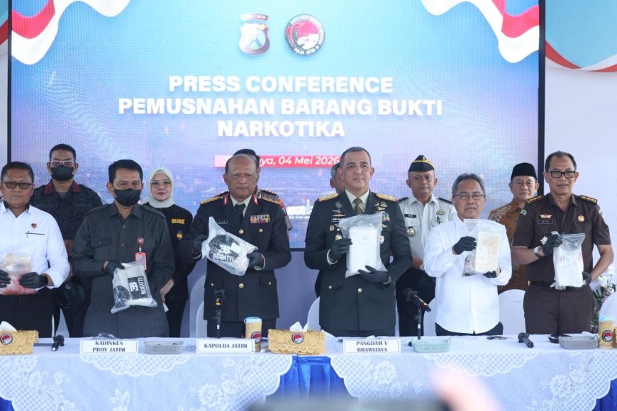 Polda Jatim Musnahkan Barang Bukti, Perang Narkoba Berlanjut