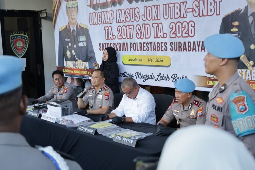 Polrestabes Surabaya Amankan 14 Tersangka Joki UTBK-SNBT