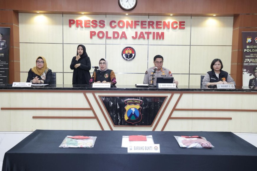 Polda Jatim Amankan Tersangka Kasus Kekerasan Seksual Dua Anak Dibawah Umur