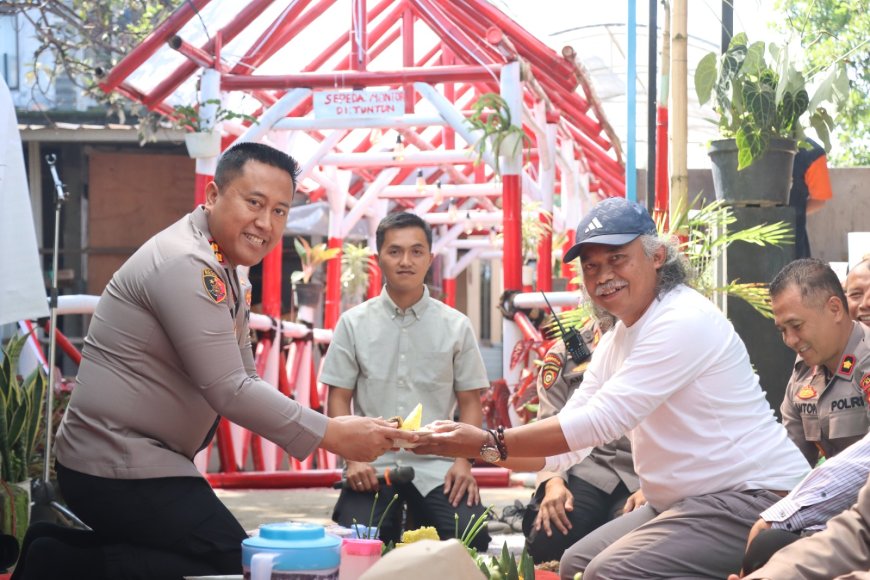 Polres Batu Rampungkan Jembatan Merah Putih Presisi, Akses Warga Kini Lebih Aman